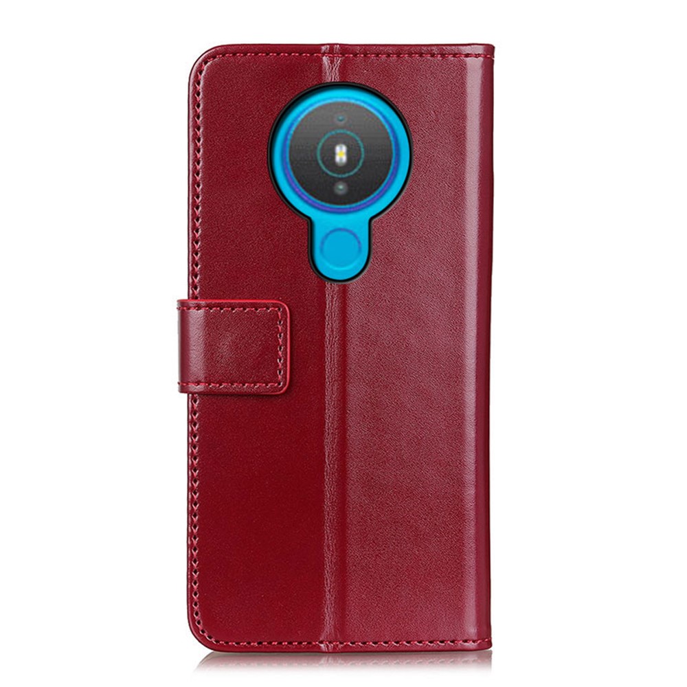 PU Leather Wallet Stand Design Mobile Casing for Nokia 1.4 - Red-2
