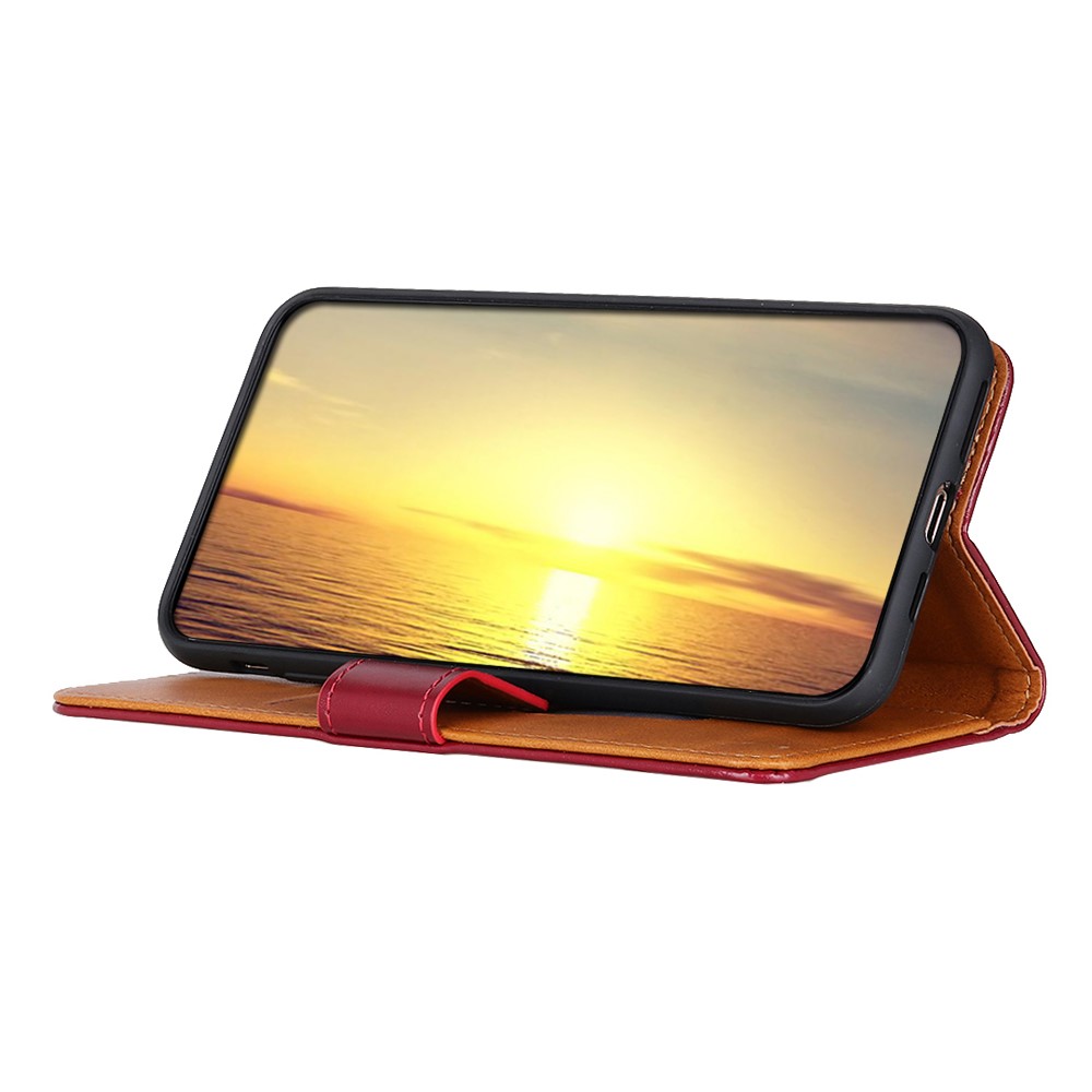 PU Leather Wallet Stand Design Mobile Casing for Nokia 1.4 - Red-3