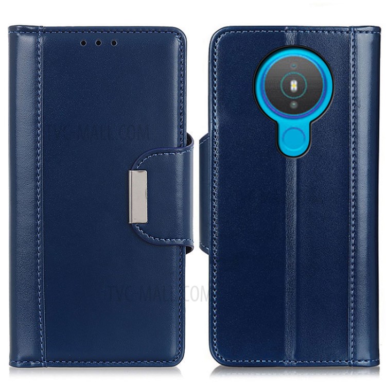 Wallet Leather Stand Case for Nokia 1.4 - Blue-1