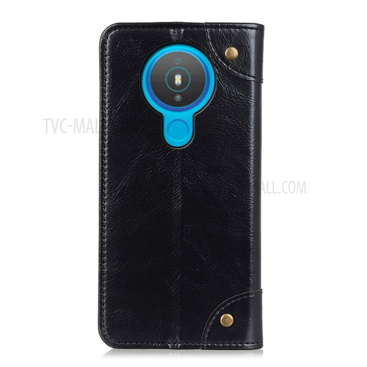 Auto-absorbed Leather Wallet Case for Nokia 1.4 - Black-3