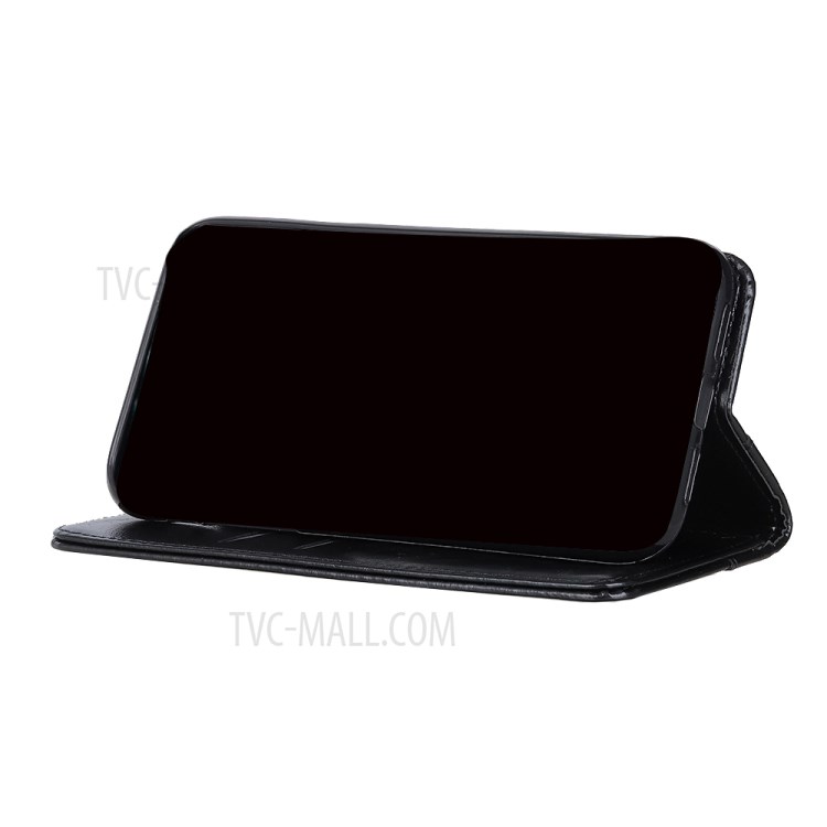 Auto-absorbed Leather Wallet Case for Nokia 1.4 - Black-7