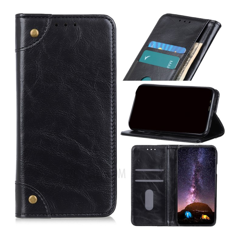 Auto-absorbed Leather Wallet Case for Nokia 1.4 - Black-9