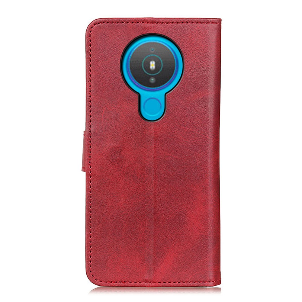 Wallet Stand Design Full Protection PU Leather Phone Case Cover for Nokia 1.4 - Red-3