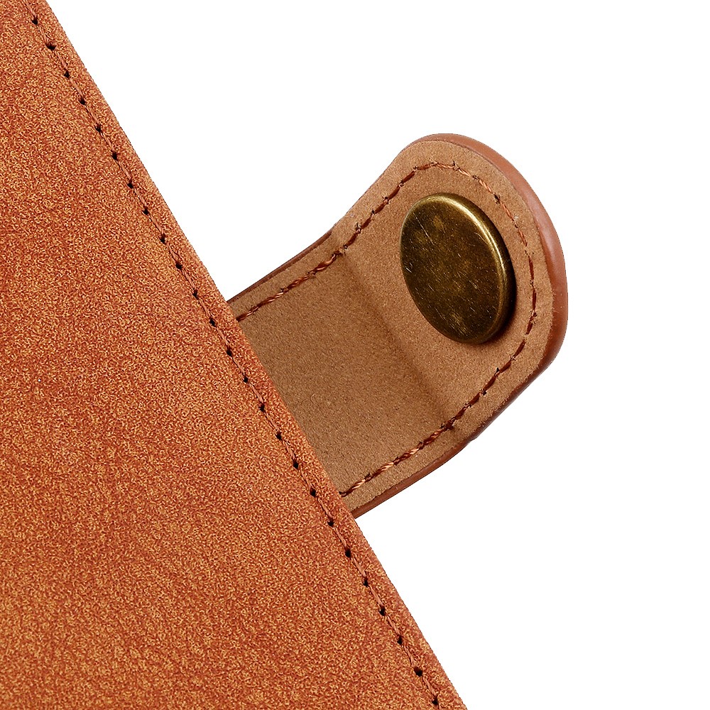 KHAZNEH Vintage Style Wallet Leather Stand Case for Nokia 1.4 - Brown-5