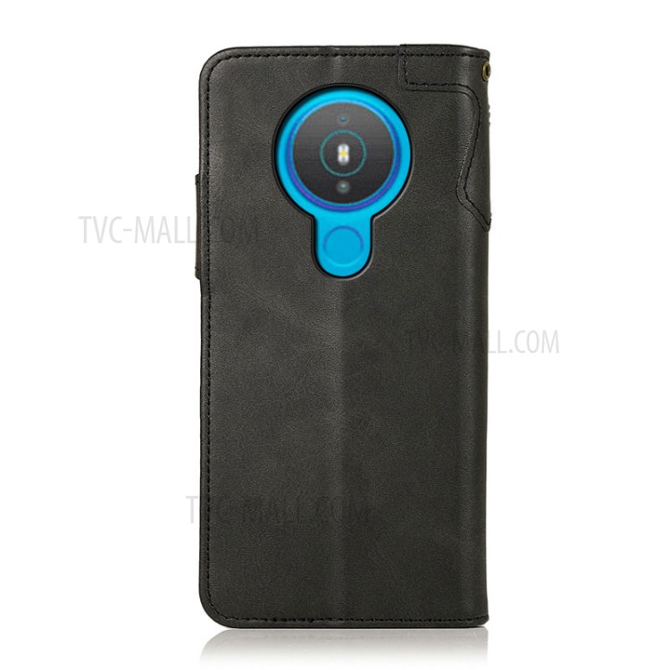 KHAZNEH Shockproof PU Leather Stand Wallet Mobile Phone Cover for Nokia 1.4 - Black-3