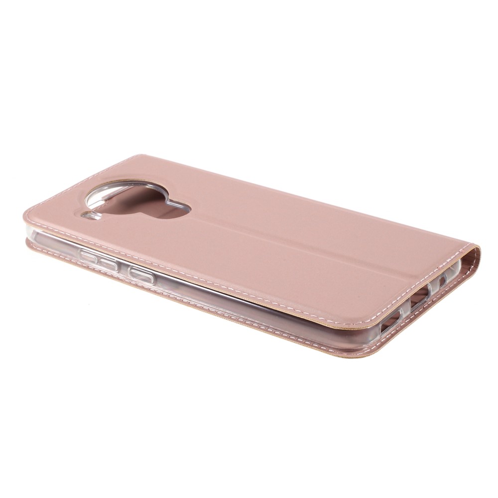 Auto-absorbed PU Leather Card Holder Phone Shell Cover Case Stand for Nokia 5.4 - Rose Gold-3