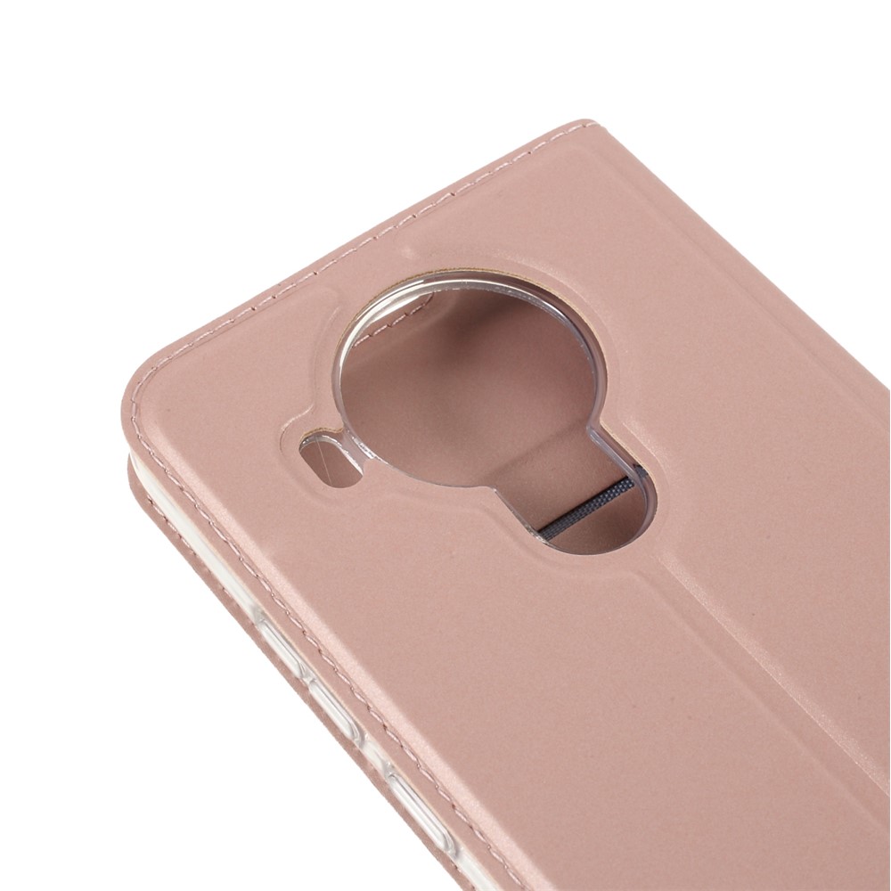 Auto-absorbed PU Leather Card Holder Phone Shell Cover Case Stand for Nokia 5.4 - Rose Gold-4