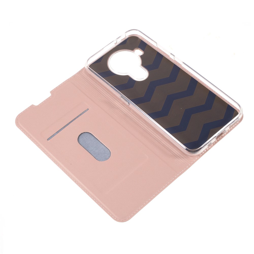 Auto-absorbed PU Leather Card Holder Phone Shell Cover Case Stand for Nokia 5.4 - Rose Gold-5