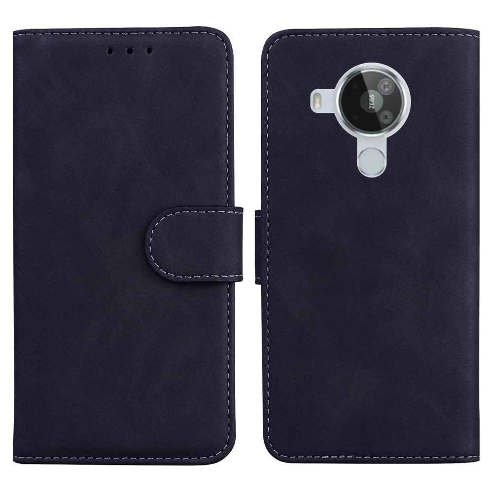 Wallet Stand Full Protection Flip Leather Phone Case for Nokia 7.3 - Black-1