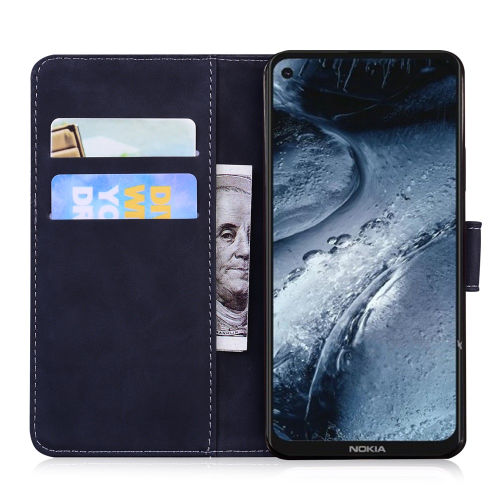 Wallet Stand Full Protection Flip Leather Phone Case for Nokia 7.3 - Black-5