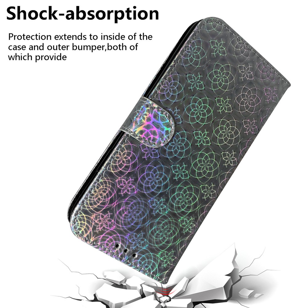 Flower Pattern Leather Stand Wallet Cover Case for Nokia 5.4 - Grey-7