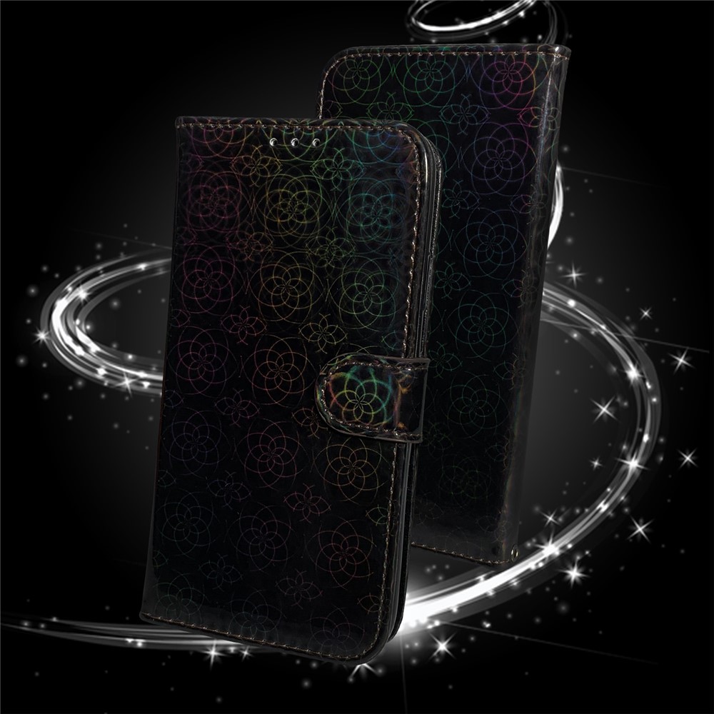 Flower Pattern Leather Stand Wallet Cover Case for Nokia 5.4 - Black-5