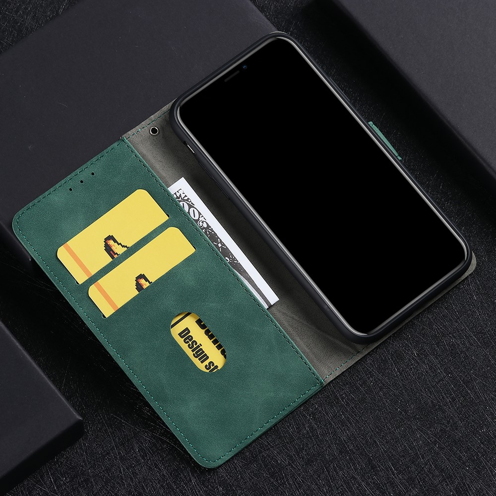 Skin-touch Feeling Leather Wallet Case for Nokia 6.3 Phone Cover with Supporting Stand - Green-13
