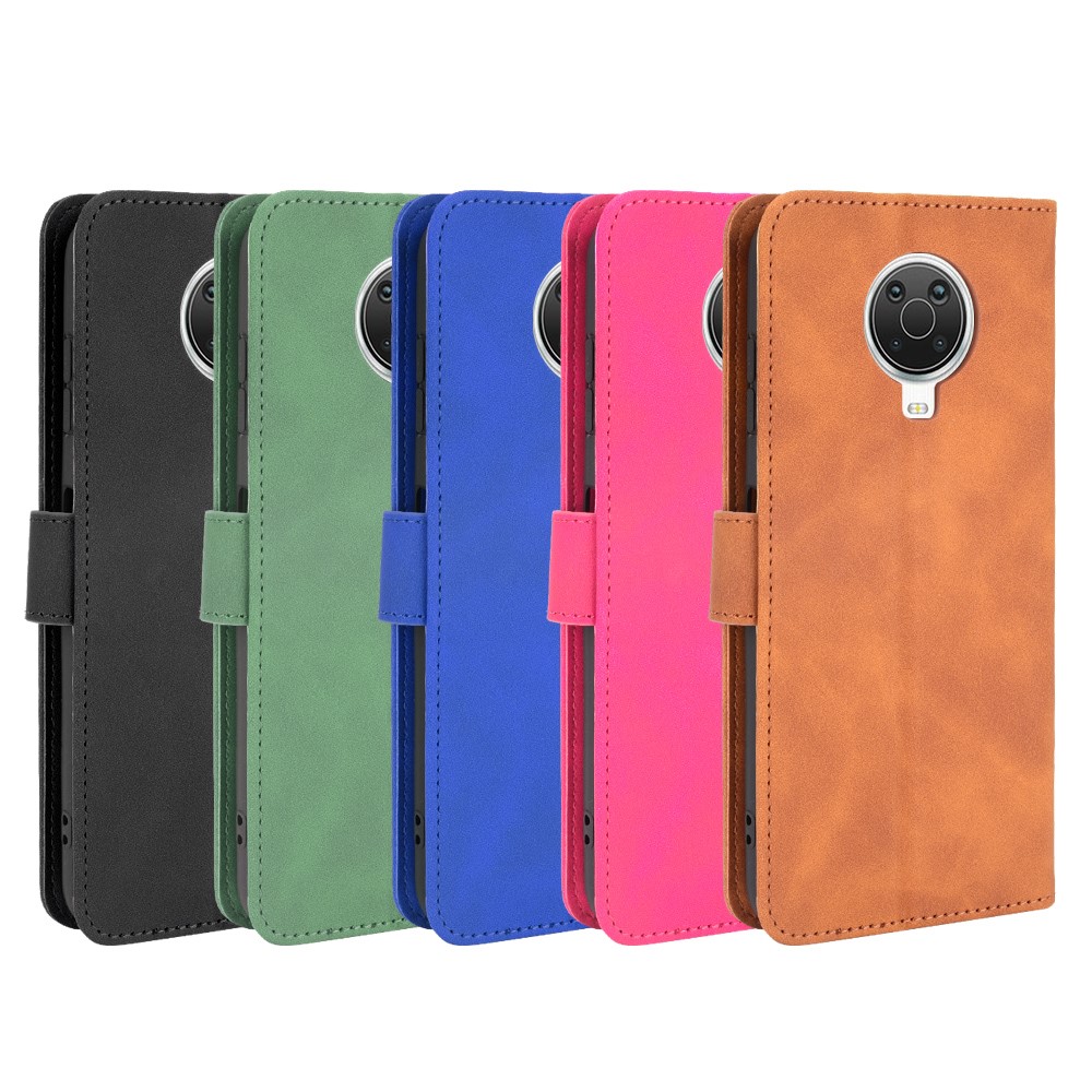 Skin-touch Feeling Leather Wallet Case for Nokia 6.3 Phone Cover with Supporting Stand - Green-15