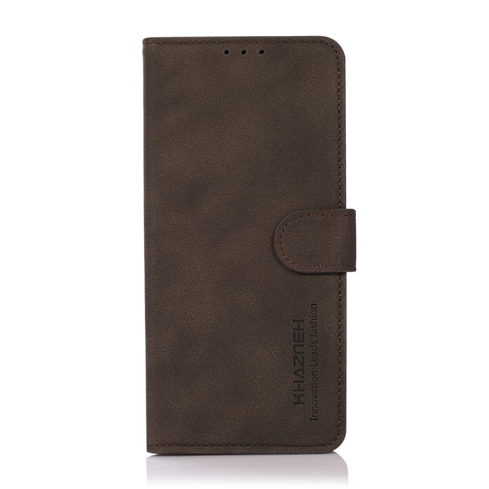 KHAZNEH Quality Mobile Phone Protective Leather Cover Case Stand Wallet for Nokia 7.3 - Brown-2