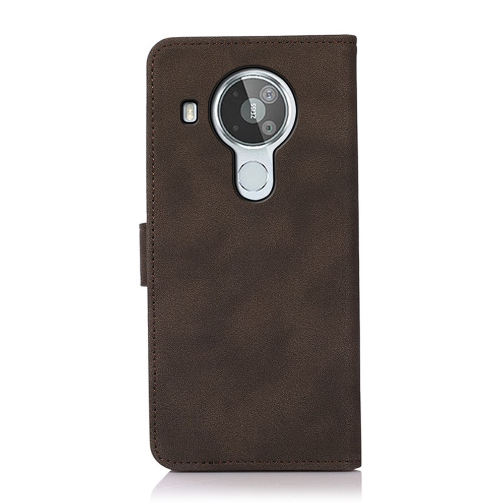 KHAZNEH Quality Mobile Phone Protective Leather Cover Case Stand Wallet for Nokia 7.3 - Brown-3
