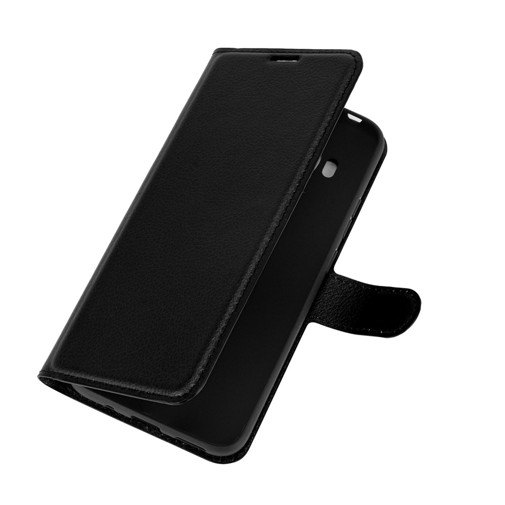 Litchi Skin Leather Wallet Case for Nokia 5.4 Mobile Phone Stand Cover - Black-5
