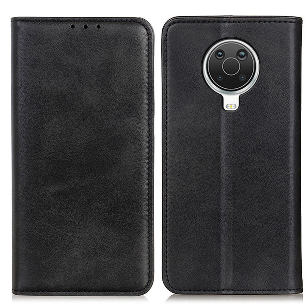 Magnetic Closure Split Leather Wallet Stand Phone Cover for Nokia G10/G20 - Black-1