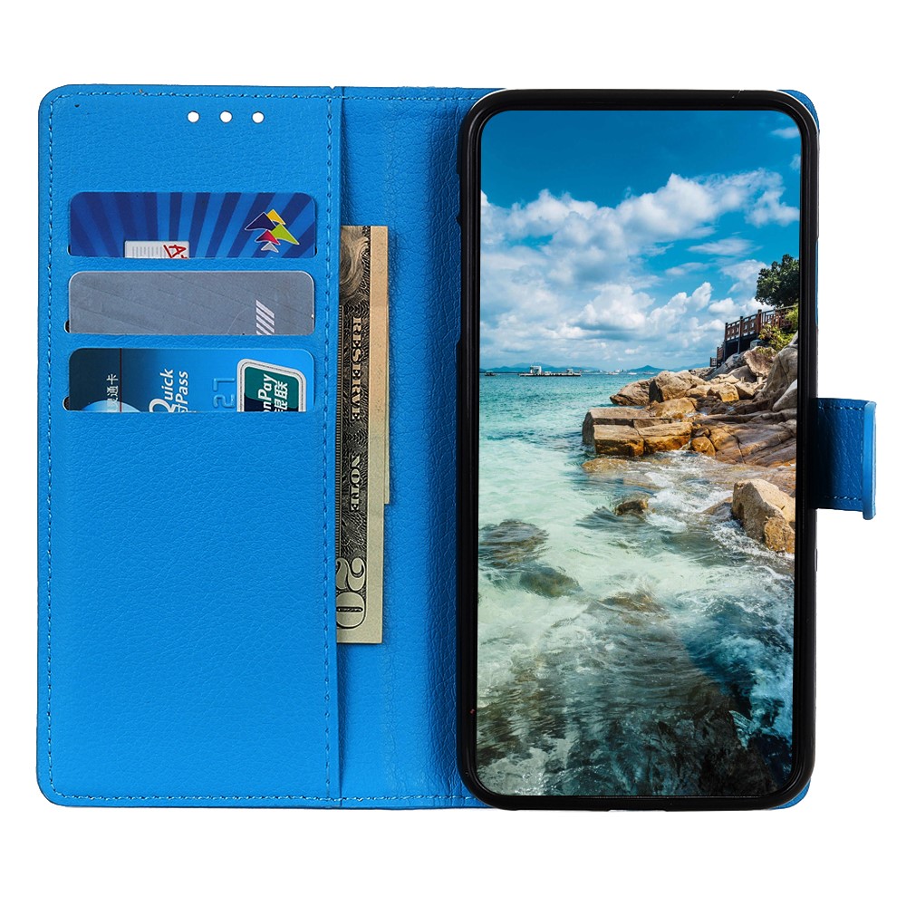 Classic Style Litchi Texture PU Leather Wallet Mobile Phone Case for Nokia G10/G20 - Blue-4