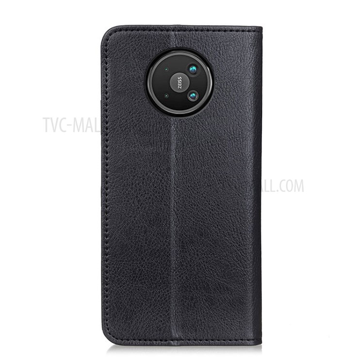 Auto-absorbed Litchi Texture Split Leather Stand Case Cover with Wallet for Nokia 8 V 5G UW - Black-3