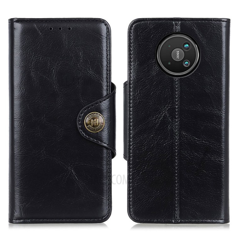 Wallet Leather Stand Case for Nokia 8 V 5G UW Cover - Black-1