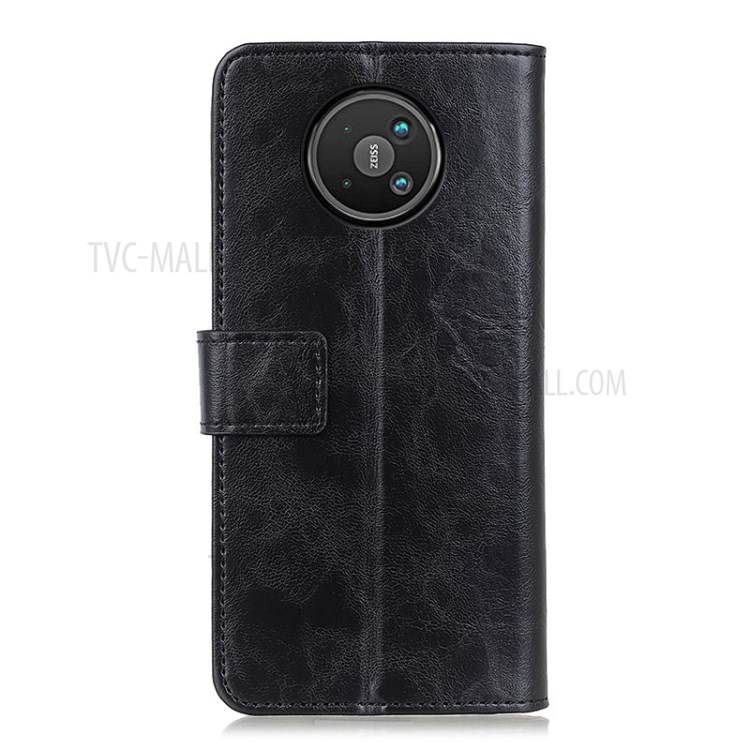 Tri-Color Braid Design Wallet Stand Leather Case Protective Cover for Nokia 8 V 5G UW - Black-2