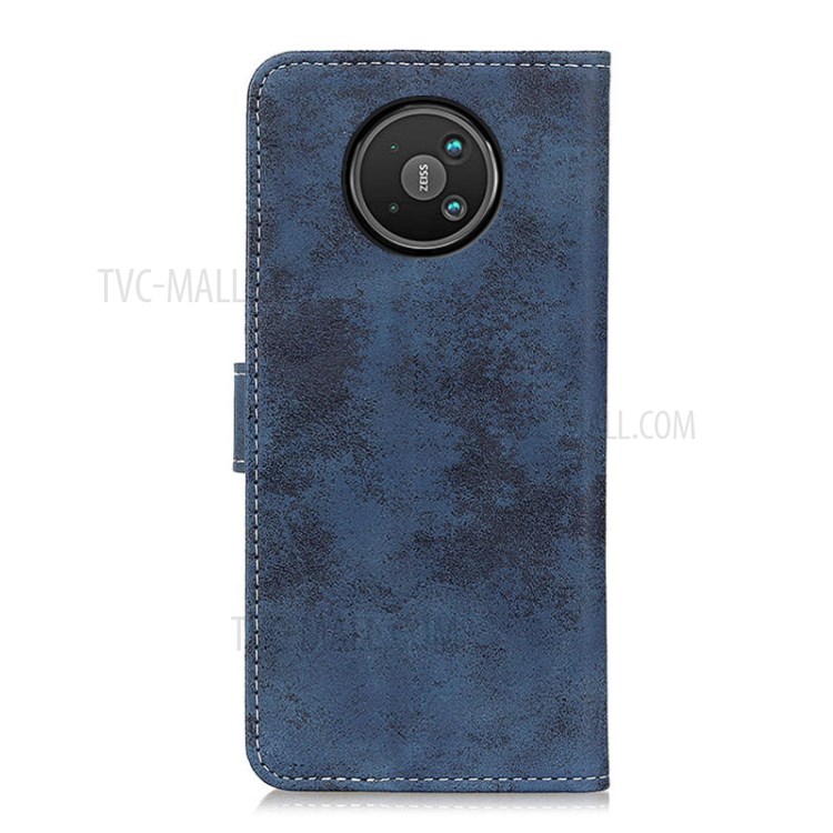 Vintage Style PU Leather Wallet Phone Case for Nokia 8V 5G Mobile Stand Casing - Blue-2