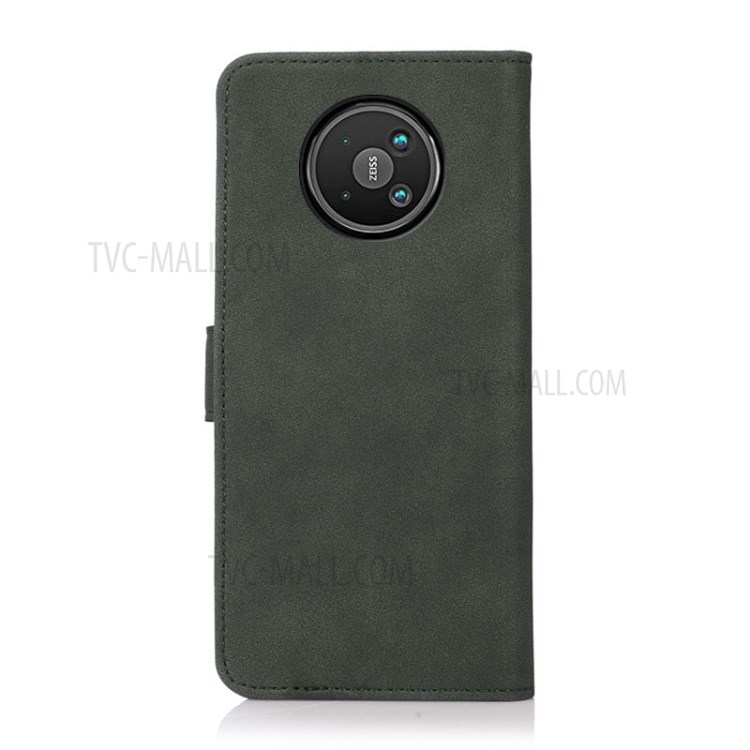 KHAZNEH Wallet Design Textured Leather Phone Stand Cover Full Protection Case for Nokia 8V 5G - Green-2