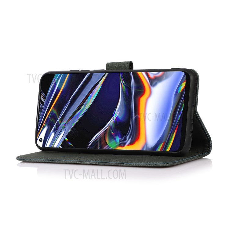 KHAZNEH Wallet Design Textured Leather Phone Stand Cover Full Protection Case for Nokia 8V 5G - Green-4