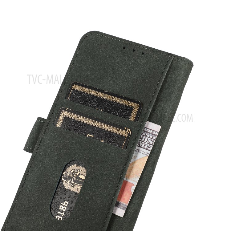 KHAZNEH Wallet Design Textured Leather Phone Stand Cover Full Protection Case for Nokia 8V 5G - Green-6