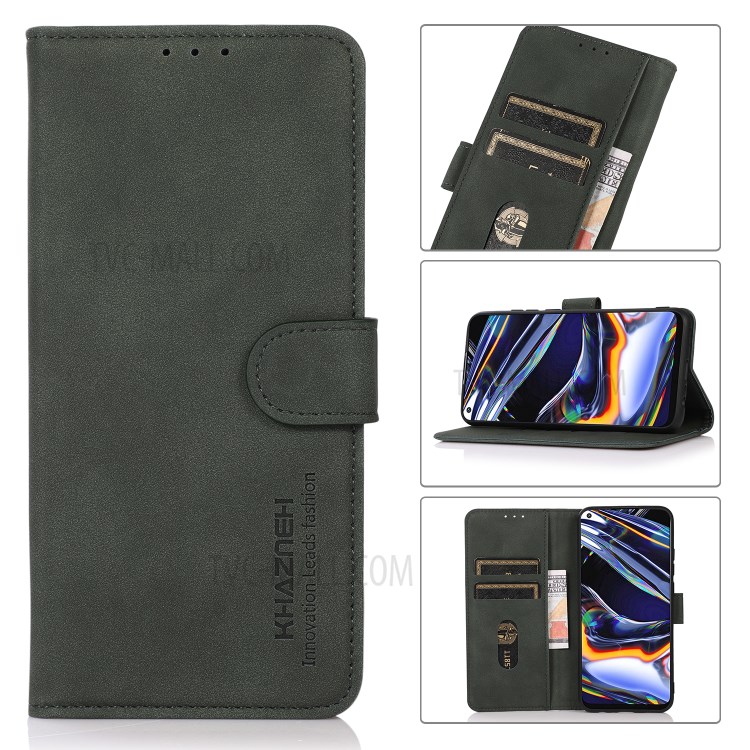 KHAZNEH Wallet Design Textured Leather Phone Stand Cover Full Protection Case for Nokia 8V 5G - Green-9