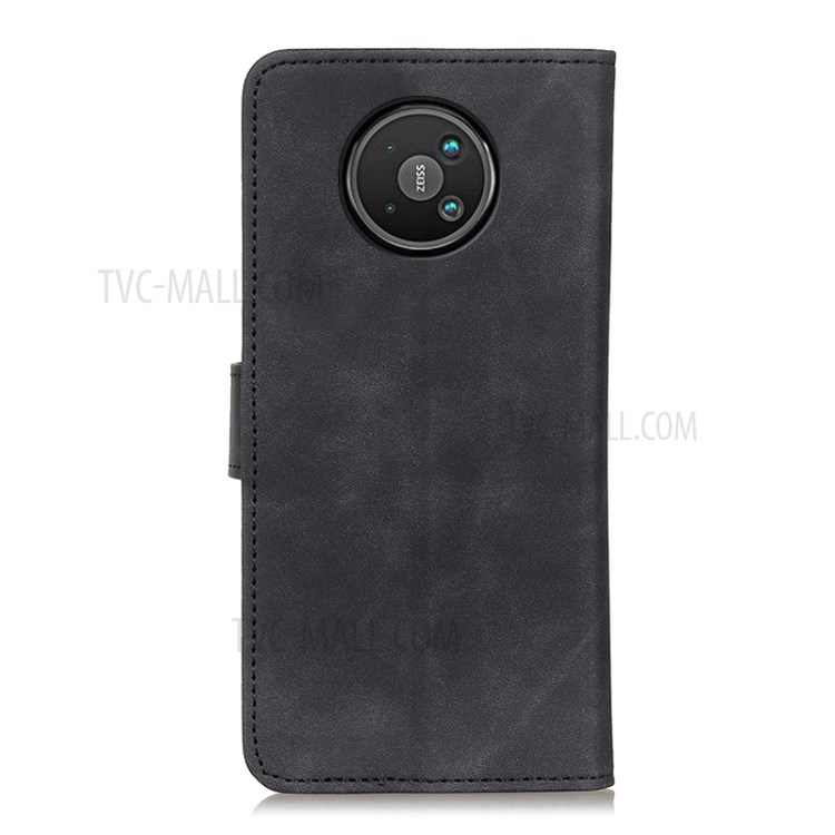 KHAZNEH Full Protection Retro Grain Style Wallet Design PU Leather Stand Case for Nokia 8V 5G - Black-7