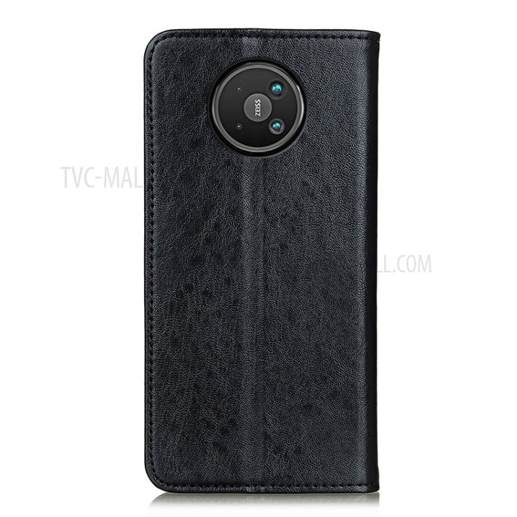 Crazy Horse Texture Wallet Stand Auto-absorbed Design PU Leather Phone Shell Case for Nokia 8V 5G - Black-5