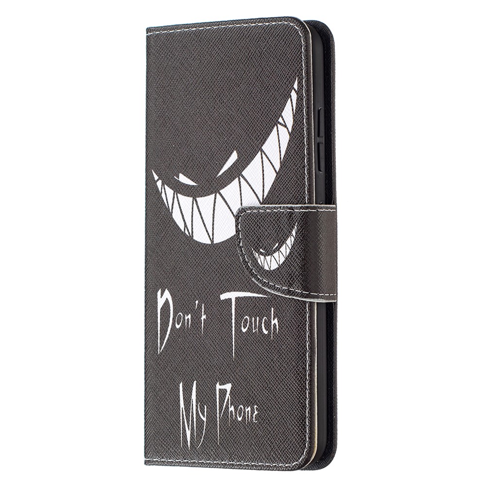 Pattern Printing Leather Wallet Phone Case for Nokia 1.4 - Do not Touch My Phone-2