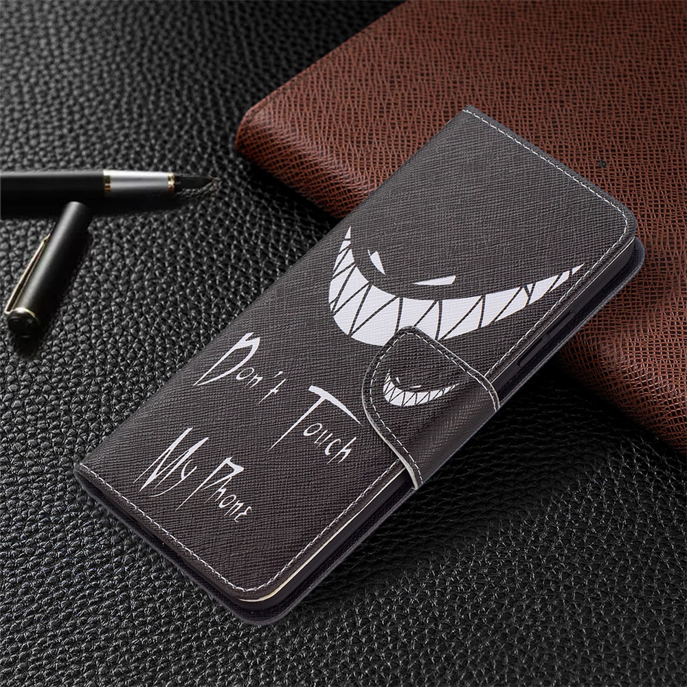 Pattern Printing Leather Wallet Phone Case for Nokia 1.4 - Do not Touch My Phone-6