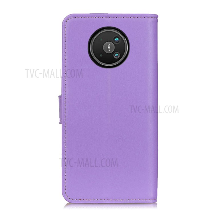Magnetic Clasp PU Leather Protective Phone Wallet Stand Shell Case for Nokia 8V 5G - Purple-4