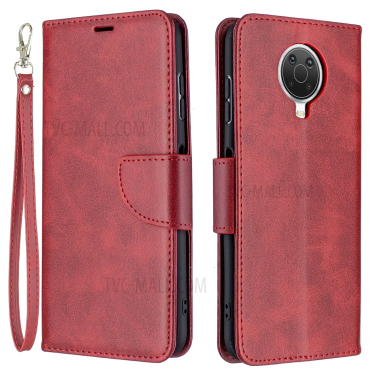 Wallet Leather Stand Case for Nokia G20 - Red-1
