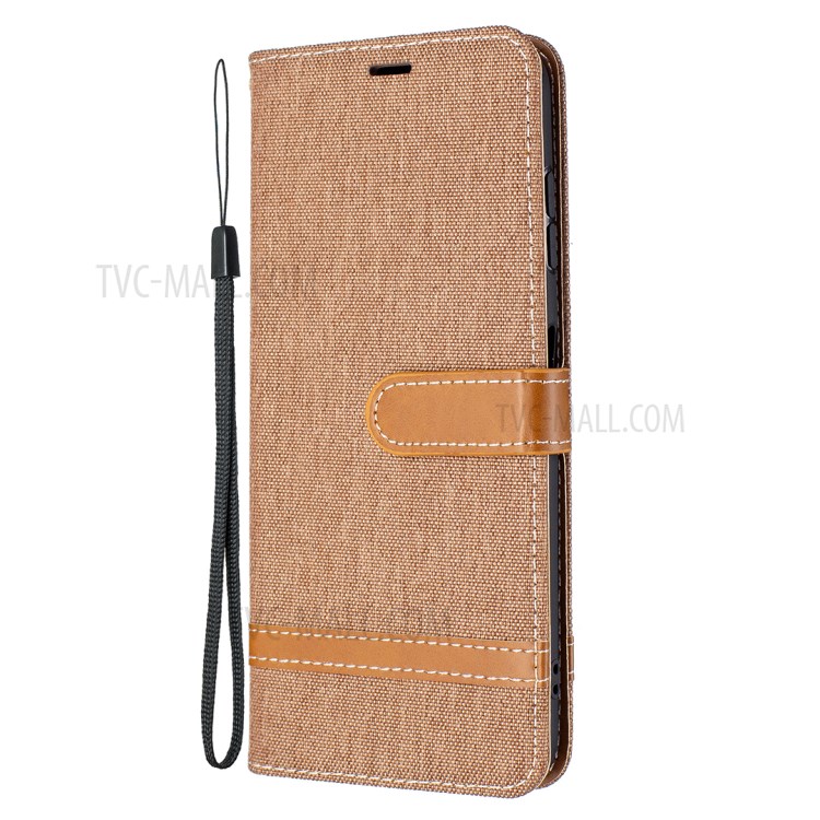 Assorted Color Jeans Cloth Leather Wallet Stand Case for Nokia G20 - Khaki-4