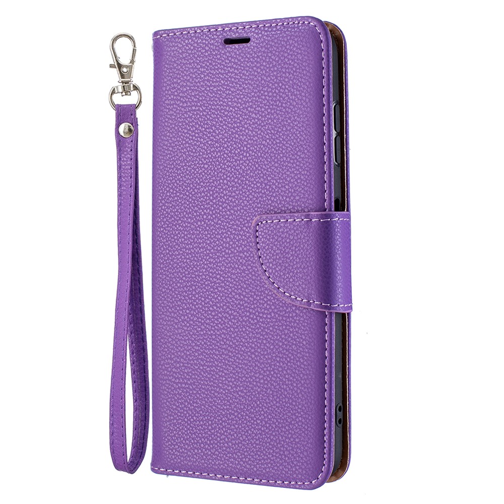 Litchi Skin Wallet Leather Stand Case Shell for Nokia G20 - Purple-4