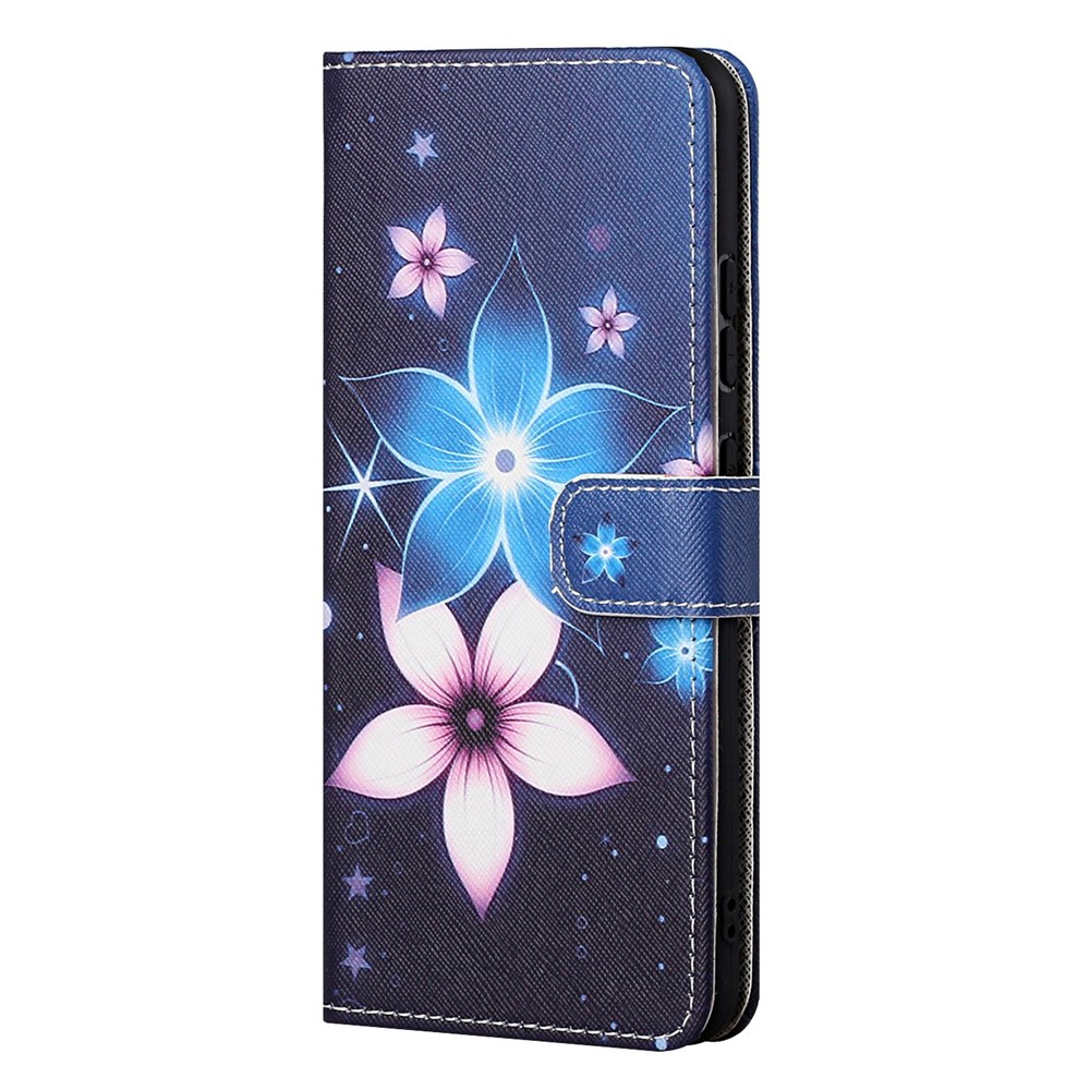 New Pattern Printing Wallet Design Cross Texture Leather Stand Case for Nokia G10/G20 - Flower-2