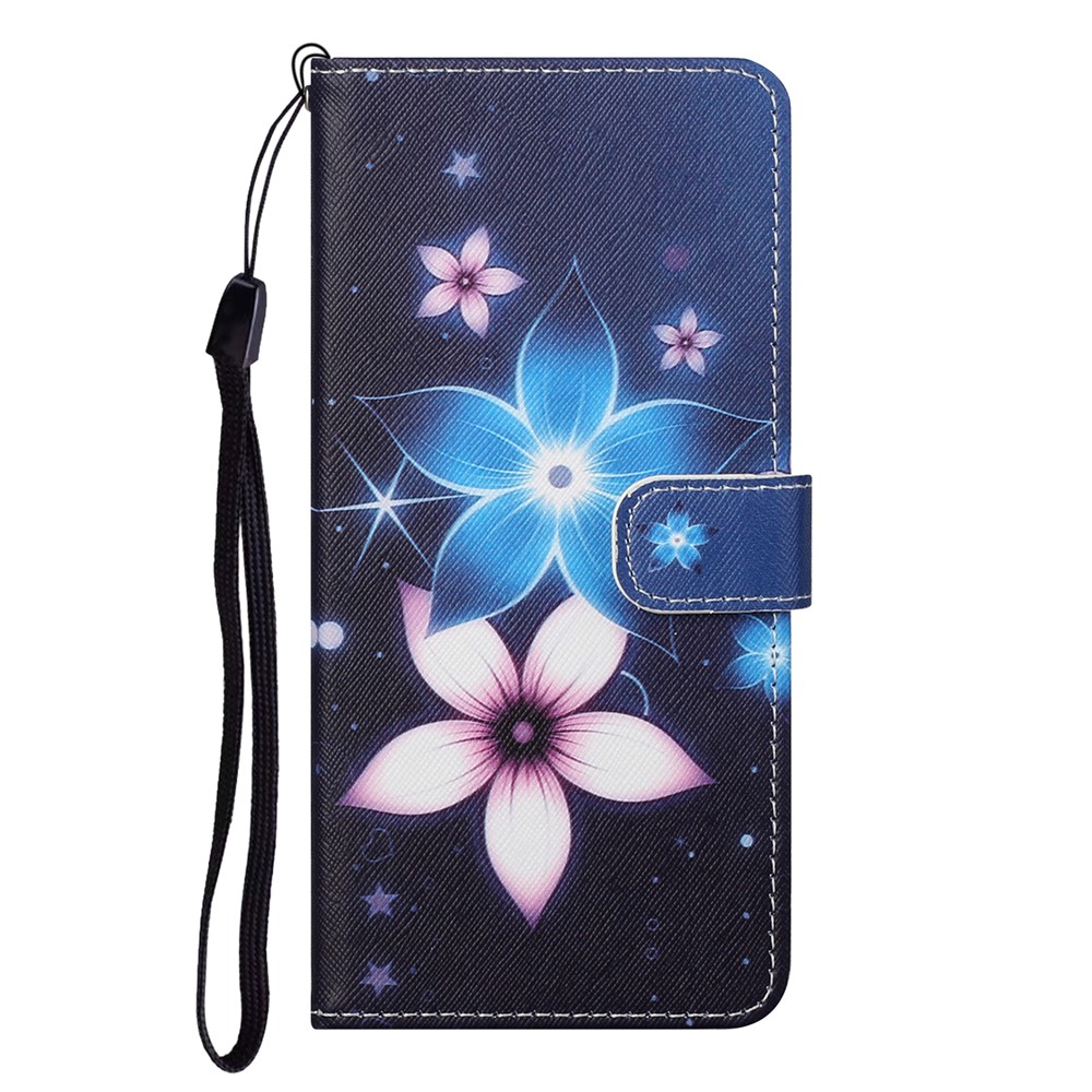 New Pattern Printing Wallet Design Cross Texture Leather Stand Case for Nokia G10/G20 - Flower-5