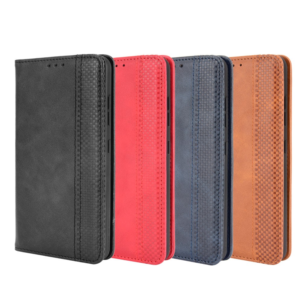 Vintage Style Magnetic Closure Leather Cell Phone Cover with Stand for Nokia 1.4 - Black-9
