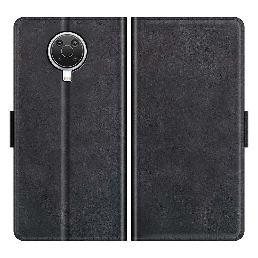 Magnetic Double Clasp PU Leather Wallet Stand Case Shell for Nokia G20 - Black-1