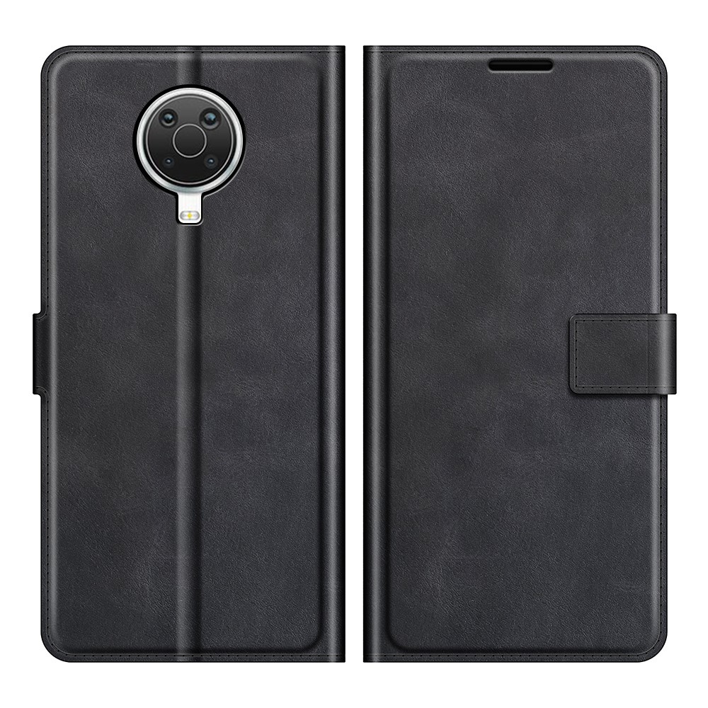 Magnetic Square Clasp Leather Wallet Stand Protective Case Cover for Nokia G20 - Black-1