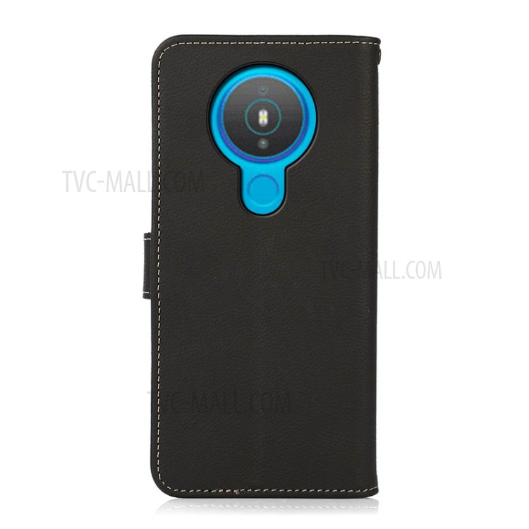 KHAZNEH Genuine Leather Phone Protective Case with RFID Anti-theft Swiping Design for Nokia 1.4 - Black-9