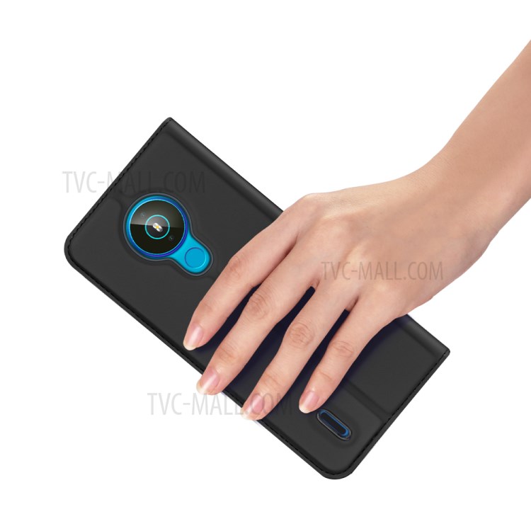 DUX DUCIS Skin Pro Series Card Slot Stand Leather Cell Phone Case Shell for Nokia 1.4 - Black-6
