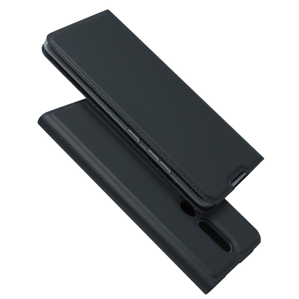 Magnetic Attraction Leather Mobile Phone Stand Case Shell Cover with Card Holder for Nokia 2.4 - Black-7