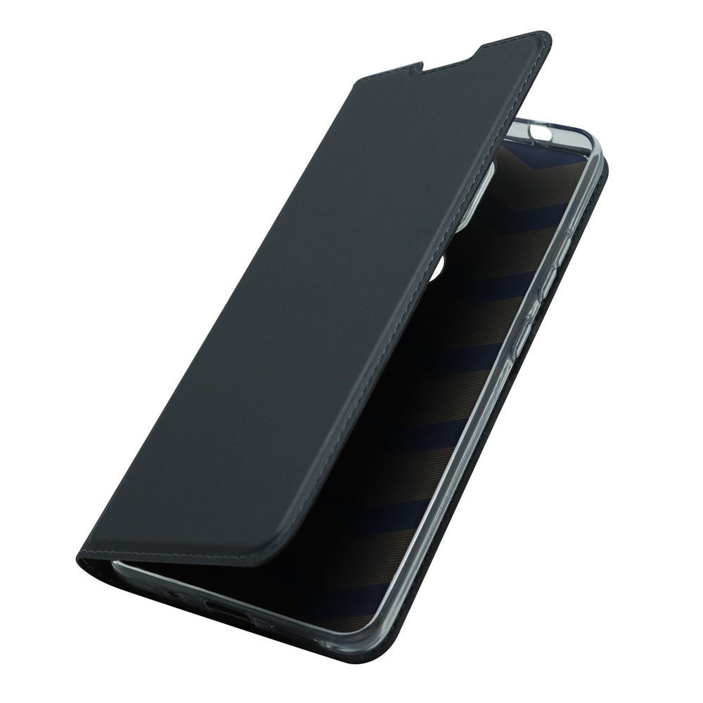 Magnetic Attraction Leather Mobile Phone Stand Case Shell Cover with Card Holder for Nokia 2.4 - Black-8