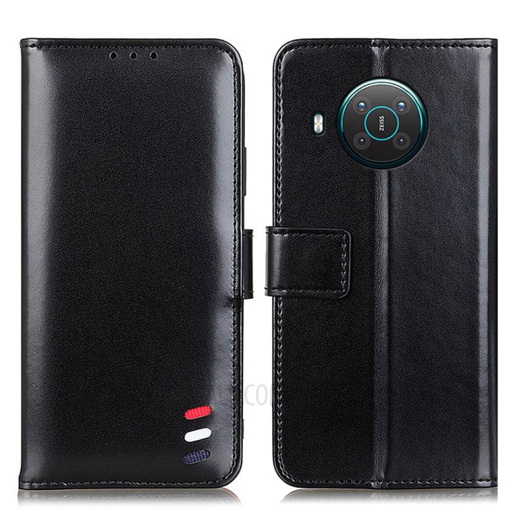 Wallet Design Full Coverage PU Leather Stand Mobile Casing for Nokia X10/X20 - Black-1