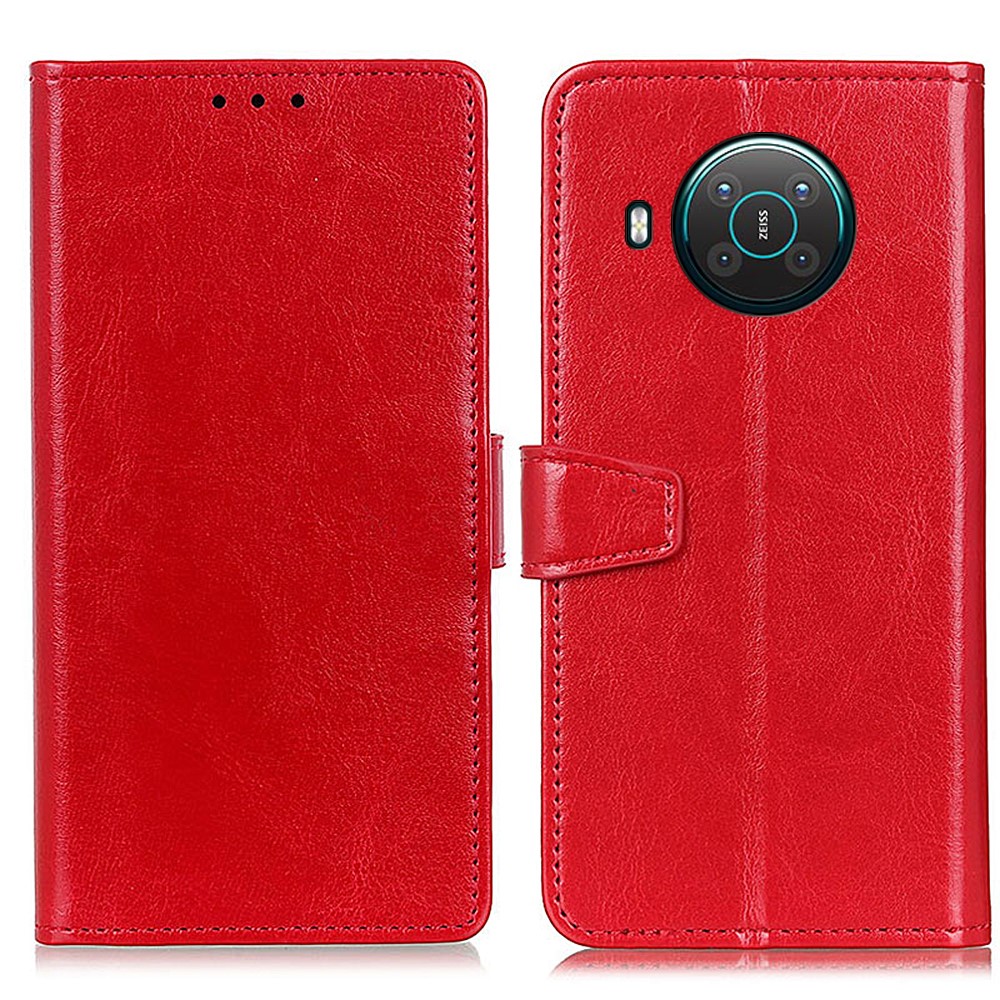 Wallet Stand Design Full Protection Leather Protective Case for Nokia X10/X20 - Red-1